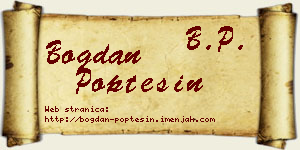Bogdan Poptešin vizit kartica